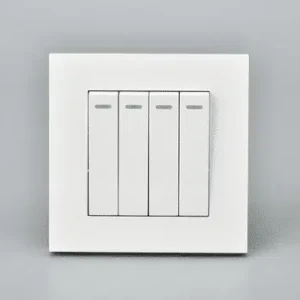 4 gang 1 way with neon BASIC WHITE