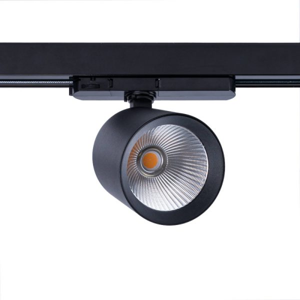 CCT LED 3-phase track spotlight - 40W - CRI 90 - Black