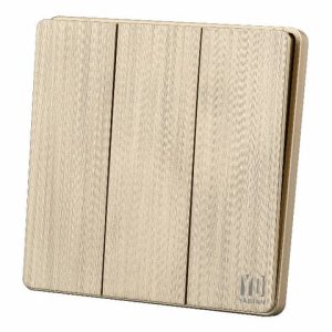 3 gang 1 way with neon Piano GOLD