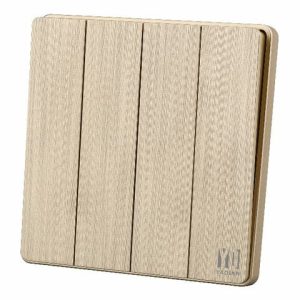 4 gang 1 way with neon Piano GOLD