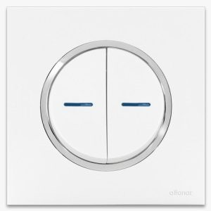 Granada 10A switch 2 gang 1 way